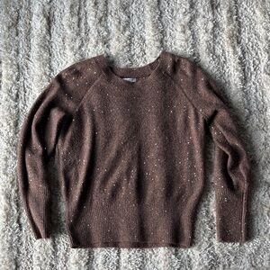 Brown and Gold Sequins Women's Sweater